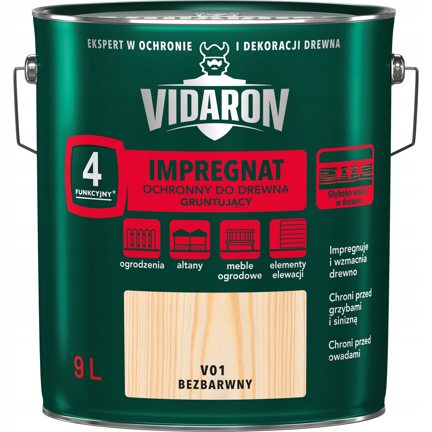 Vidaron V01 impregnácia dreva, bezfarebná, 9 l